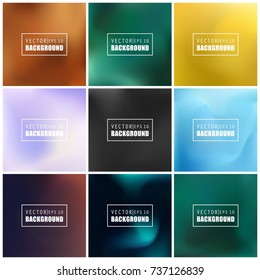 Abstract Creative concept vector multicolored blurred background set. For Web and Mobile Applications, art illustration template design, business infographic and social media, modern decoration.