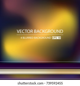 Abstract Creative concept vector multicolored blurred background set. For Web and Mobile Applications, art illustration template design, business infographic and social media, modern decoration.