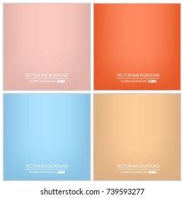 Abstract Creative concept vector multicolored blurred background set. For Web and Mobile Applications, art illustration template design, business infographic and social media, modern decoration.