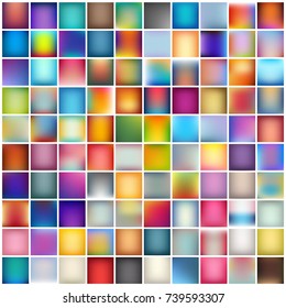 Abstract Creative concept vector multicolored blurred background set. For Web and Mobile Applications, art illustration template design, business infographic and social media, modern decoration.