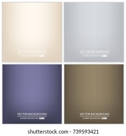 Abstract Creative concept vector multicolored blurred background set. For Web and Mobile Applications, art illustration template design, business infographic and social media, modern decoration.