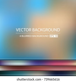 Abstract Creative concept vector multicolored blurred background set. For Web and Mobile Applications, art illustration template design, business infographic and social media, modern decoration.