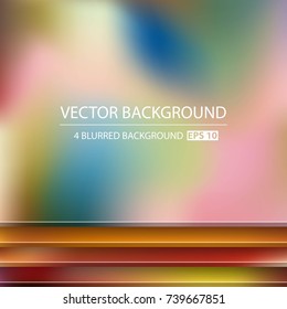 Abstract Creative concept vector multicolored blurred background set. For Web and Mobile Applications, art illustration template design, business infographic and social media, modern decoration.