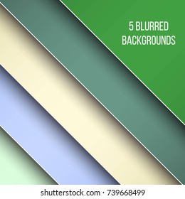 Abstract Creative concept vector multicolored blurred background set. For Web and Mobile Applications, art illustration template design, business infographic and social media, modern decoration.