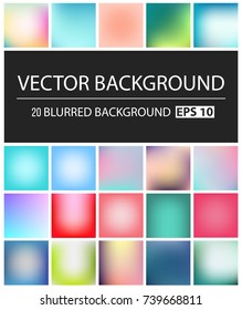 Abstract Creative concept vector multicolored blurred background set. For Web and Mobile Applications, art illustration template design, business infographic and social media, modern decoration.