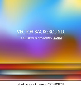 Abstract Creative concept vector multicolored blurred background set. For Web and Mobile Applications, art illustration template design, business infographic and social media, modern decoration.