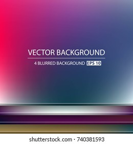 Abstract Creative concept vector multicolored blurred background set. For Web and Mobile Applications, art illustration template design, business infographic and social media, modern decoration.