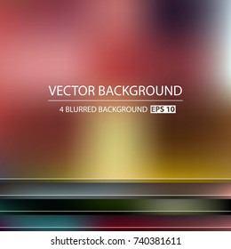 Abstract Creative concept vector multicolored blurred background set. For Web and Mobile Applications, art illustration template design, business infographic and social media, modern decoration.