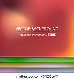 Abstract Creative concept vector multicolored blurred background set. For Web and Mobile Applications, art illustration template design, business infographic and social media, modern decoration.