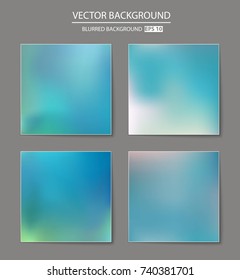 Abstract Creative concept vector multicolored blurred background set. For Web and Mobile Applications, art illustration template design, business infographic and social media, modern decoration.