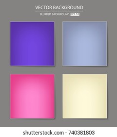 Abstract Creative concept vector multicolored blurred background set. For Web and Mobile Applications, art illustration template design, business infographic and social media, modern decoration.