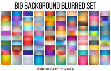 Abstract Creative concept vector multicolored blurred background set. For Web and Mobile Applications, art illustration template design, business infographic and social media, modern decoration.