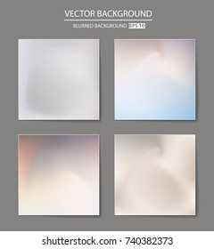 Abstract Creative concept vector multicolored blurred background set. For Web and Mobile Applications, art illustration template design, business infographic and social media, modern decoration.