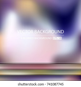 Abstract Creative concept vector multicolored blurred background set. For Web and Mobile Applications, art illustration template design, business infographic and social media, modern decoration.