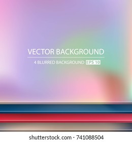 Abstract Creative concept vector multicolored blurred background set. For Web and Mobile Applications, art illustration template design, business infographic and social media, modern decoration.