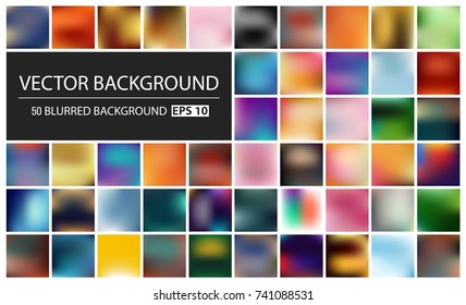 Abstract Creative concept vector multicolored blurred background set. For Web and Mobile Applications, art illustration template design, business infographic and social media, modern decoration.