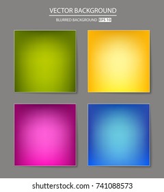 Abstract Creative concept vector multicolored blurred background set. For Web and Mobile Applications, art illustration template design, business infographic and social media, modern decoration.