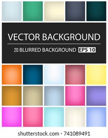 Abstract Creative concept vector multicolored blurred background set. For Web and Mobile Applications, art illustration template design, business infographic and social media, modern decoration.