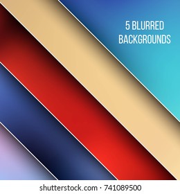 Abstract Creative concept vector multicolored blurred background set. For Web and Mobile Applications, art illustration template design, business infographic and social media, modern decoration.