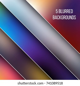 Abstract Creative concept vector multicolored blurred background set. For Web and Mobile Applications, art illustration template design, business infographic and social media, modern decoration.
