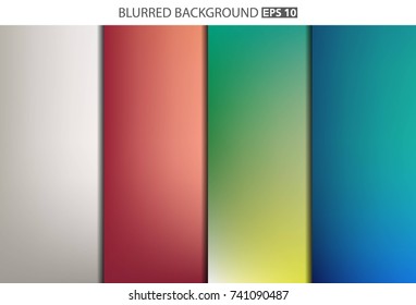 Abstract Creative concept vector multicolored blurred background set. For Web and Mobile Applications, art illustration template design, business infographic and social media, modern decoration.