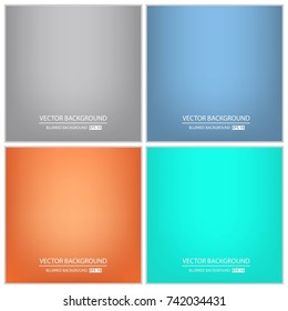 Abstract Creative concept vector multicolored blurred background set. For Web and Mobile Applications, art illustration template design, business infographic and social media, modern decoration.