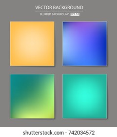 Abstract Creative concept vector multicolored blurred background set. For Web and Mobile Applications, art illustration template design, business infographic and social media, modern decoration.