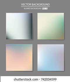 Abstract Creative concept vector multicolored blurred background set. For Web and Mobile Applications, art illustration template design, business infographic and social media, modern decoration.