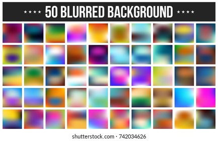 Abstract Creative concept vector multicolored blurred background set. For Web and Mobile Applications, art illustration template design, business infographic and social media, modern decoration.