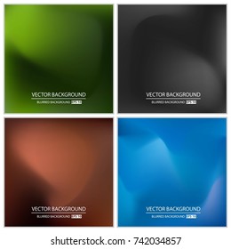 Abstract Creative concept vector multicolored blurred background set. For Web and Mobile Applications, art illustration template design, business infographic and social media, modern decoration.