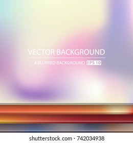 Abstract Creative concept vector multicolored blurred background set. For Web and Mobile Applications, art illustration template design, business infographic and social media, modern decoration.