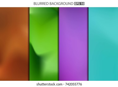 Abstract Creative concept vector multicolored blurred background set. For Web and Mobile Applications, art illustration template design, business infographic and social media, modern decoration.