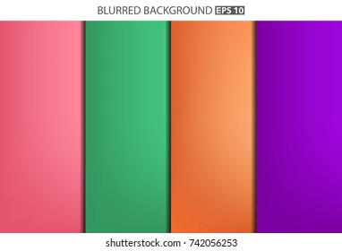 Abstract Creative concept vector multicolored blurred background set. For Web and Mobile Applications, art illustration template design, business infographic and social media, modern decoration.