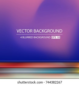 Abstract Creative concept vector multicolored blurred background set. For Web and Mobile Applications, art illustration template design, business infographic and social media, modern decoration.