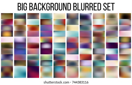 Abstract Creative concept vector multicolored blurred background set. For Web and Mobile Applications, art illustration template design, business infographic and social media, modern decoration.