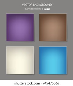 Abstract Creative concept vector multicolored blurred background set. For Web and Mobile Applications, art illustration template design, business infographic and social media, modern decoration.