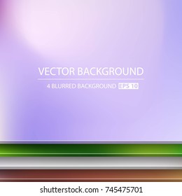 Abstract Creative concept vector multicolored blurred background set. For Web and Mobile Applications, art illustration template design, business infographic and social media, modern decoration.