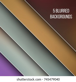 Abstract Creative concept vector multicolored blurred background set. For Web and Mobile Applications, art illustration template design, business infographic and social media, modern decoration.