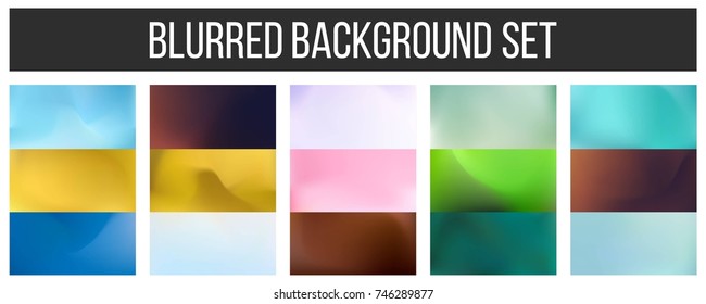 Abstract Creative concept vector multicolored blurred background set. For Web and Mobile Applications, art illustration template design, business infographic and social media, modern decoration.