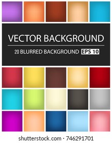 Abstract Creative concept vector multicolored blurred background set. For Web and Mobile Applications, art illustration template design, business infographic and social media, modern decoration.