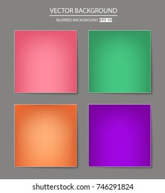 Abstract Creative concept vector multicolored blurred background set. For Web and Mobile Applications, art illustration template design, business infographic and social media, modern decoration.