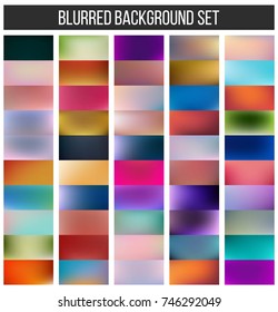 Abstract Creative concept vector multicolored blurred background set. For Web and Mobile Applications, art illustration template design, business infographic and social media, modern decoration.