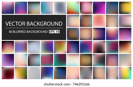 Abstract Creative concept vector multicolored blurred background set. For Web and Mobile Applications, art illustration template design, business infographic and social media, modern decoration.