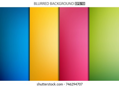 Abstract Creative concept vector multicolored blurred background set. For Web and Mobile Applications, art illustration template design, business infographic and social media, modern decoration.