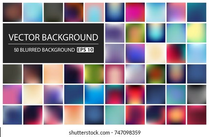 Abstract Creative concept vector multicolored blurred background set. For Web and Mobile Applications, art illustration template design, business infographic and social media, modern decoration.