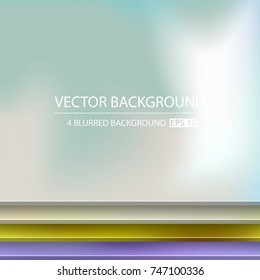 Abstract Creative concept vector multicolored blurred background set. For Web and Mobile Applications, art illustration template design, business infographic and social media, modern decoration.