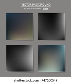 Abstract Creative concept vector multicolored blurred background set. For Web and Mobile Applications, art illustration template design, business infographic and social media, modern decoration.