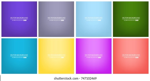 Abstract Creative concept vector multicolored blurred background set. For Web and Mobile Applications, art illustration template design, business infographic and social media, modern decoration.