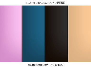 Abstract Creative concept vector multicolored blurred background set. For Web and Mobile Applications, art illustration template design, business infographic and social media, modern decoration.