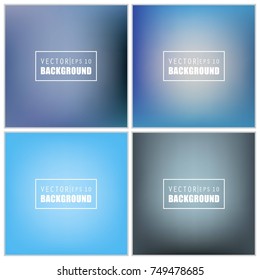 Abstract Creative concept vector multicolored blurred background set. For Web and Mobile Applications, art illustration template design, business infographic and social media, modern decoration.